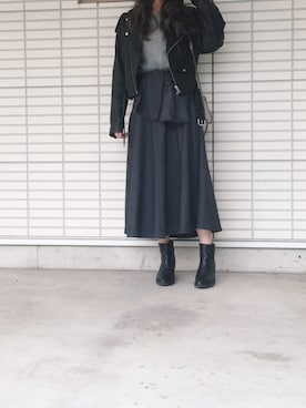 ふくみさん（レディース・172cm）の冬コーディネート