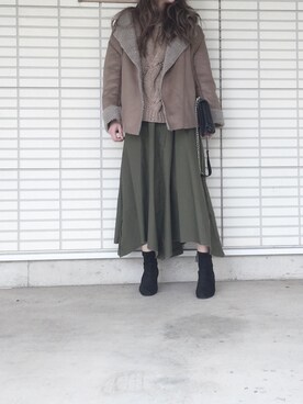 ふくみさん（レディース・172cm）の冬コーディネート