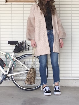 ふくみさん（レディース・172cm）の冬コーディネート