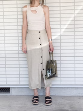 ふくみさん（レディース・172cm）の夏コーディネート