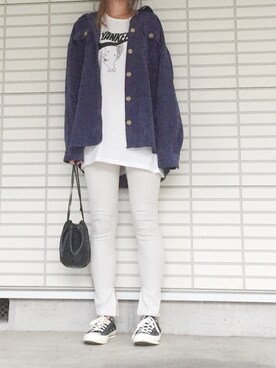 「RED CHOP WORKS（レッドチョップワークス）のアイテム（レギンス/スパッツ）」を使った、ふくみさん（レディース・172cm）の秋コーディネート