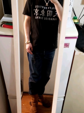 「galcia（ガルシア）のアイテム」を使った、たらさん（メンズ・167cm）の春コーディネート