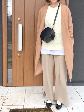 「ラウンドバッグ」｜「アイテム（ジャケット/アウター）」を使った、ゆあんさん（レディース・168cm）の春コーディネート