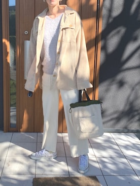 「TODAYFUL（トゥデイフル）のコーデュロイシャツ（シャツ/ブラウス）」を使った、ゆあんさん（レディース・168cm）の秋コーディネート