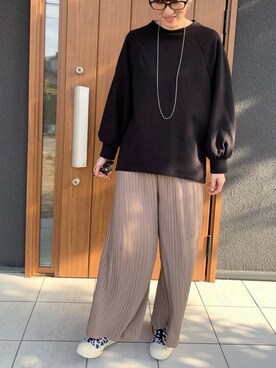 「mystic（ミスティック）のLara Small ball necklece（ネックレス）」を使った、ゆあんさん（レディース・168cm）の春コーディネート