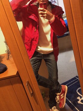 「やっぱりストリートが好き」｜「アイテム（マウンテンパーカー）」を使った、さくうめさん（メンズ・171cm）の秋コーディネート