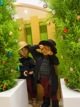 「ハットコーデ」｜「アイテム（ブルゾン）」を使った、mikaさん（キッズ・90cm）の冬コーディネート