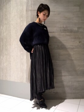 「HARE（ハレ）のマルチWAYレースアップシューズ(HARE)（ドレスシューズ、ブラック系）」を使った、gotsuboさん（レディース・160cm）の秋コーディネート