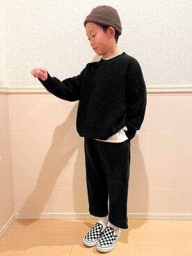 「TRUNIKA（トラニカ）のアイテム（パンツ）」を使った、ayatakeさん（キッズ・120cm）の冬コーディネート