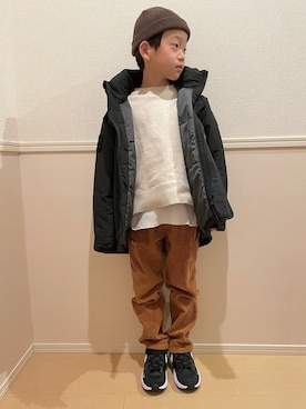 「MPS（エムピーエス）のアイテム（ジャケット/アウター）」を使った、ayatakeさん（キッズ・120cm）の冬コーディネート