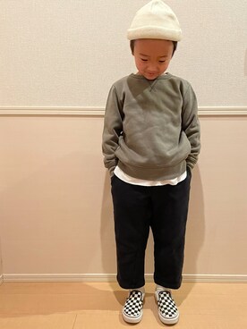 「TRUNIKA（トラニカ）のアイテム（パンツ）」を使った、ayatakeさん（キッズ・120cm）の冬コーディネート