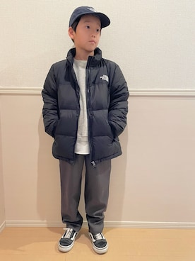 「ノースフェイス」｜「アイテム（その他アウター）」を使った、ayatakeさん（キッズ・120cm）の冬コーディネート
