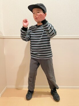 「TRUNIKA（トラニカ）のアイテム（パンツ）」を使った、ayatakeさん（キッズ・120cm）の春コーディネート