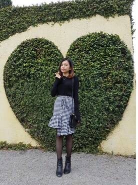 「ALDO（アルド）のアイテム（ブーツ）」を使った、哲さん（レディース・158cm）の春コーディネート