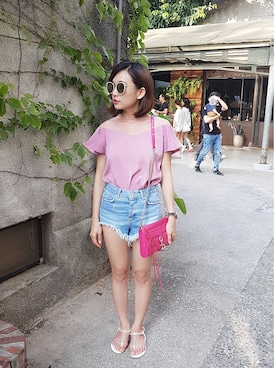 「ALDO（アルド）のアイテム（サンダル）」を使った、哲さん（レディース・158cm）の夏コーディネート