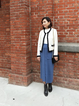 「ALDO（アルド）のアイテム（ブーツ）」を使った、哲さん（レディース・158cm）の冬コーディネート