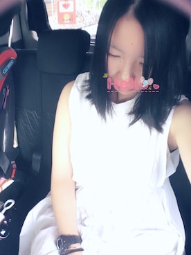 「アイテム（シャツワンピース）」を使った、K u r a🐥💋さん（レディース・158cm）の夏コーディネート