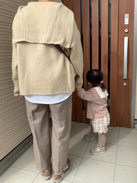 「VANS（バンズ）のVANS ヴァンズ OLD SKOOL DX オールドスクール V36CL+ CALM BREEN（スニーカー）」を使った、Rさん（レディース・156cm）の冬コーディネート