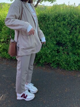「NEW BALANCE（ニューバランス）のNew Balance WS327K（スニーカー）」を使った、Rさん（レディース・156cm）の春コーディネート