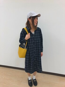 「アイテム（シャツワンピース）」を使った、コバさん（レディース・162cm・20代）の春コーディネート