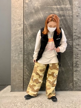 「ベストコーデ」｜「アイテム（ミリタリージャケット）」を使った、AIKAさん（レディース・156cm）の春コーディネート