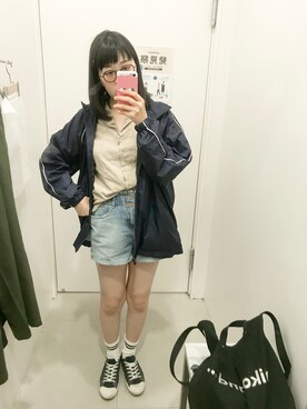 「JAM（ジャム）のアイテム（ジャケット/アウター）」を使った、妏倢さん（レディース・162cm）の春コーディネート