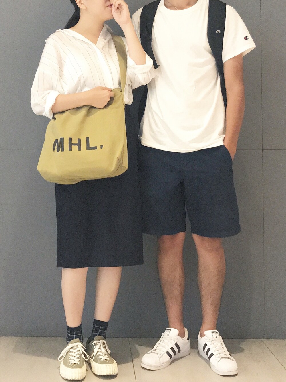 「ZARAのアイテム（シャツ/ブラウス、ホワイト系）」を使った、妏倢さん（レディース・162cm）の夏コーディネートの1枚目の写真