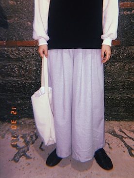 「FORK&SPOON（フォークアンドスプーン）のアイテム（バレエシューズ）」を使った、nnnowearさん（レディース・158cm）の春コーディネート