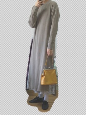 「FORK&SPOON（フォークアンドスプーン）のアイテム（バレエシューズ）」を使った、nnnowearさん（レディース・158cm）の春コーディネート