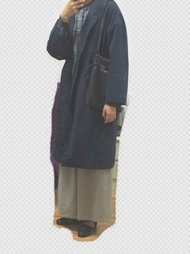 「Samansa Mos2 blue（サマンサモスモスブルー）のアイテム（ローファー）」を使った、nnnowearさん（レディース・158cm）の冬コーディネート