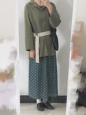 「FORK&SPOON（フォークアンドスプーン）のアイテム（バレエシューズ）」を使った、nnnowearさん（レディース・158cm）の夏コーディネート