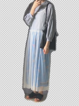 「BOBSON（ボブソン）のアイテム（シューズ）」を使った、nnnowearさん（レディース・158cm）の夏コーディネート