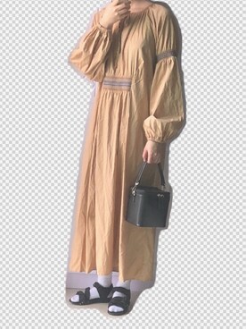 「OZOC（オゾック）のアイテム（ハンドバッグ）」を使った、nnnowearさん（レディース・158cm）の夏コーディネート