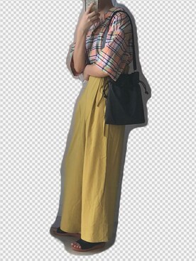 「BOBSON（ボブソン）のアイテム（シューズ）」を使った、nnnowearさん（レディース・158cm）の夏コーディネート
