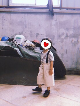 「アイテム（サスペンダー）」を使った、nnnowearさん（レディース・158cm）の秋コーディネート