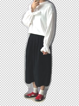 「SCROLLのアイテム」を使った、nnnowearさん（レディース・158cm）の秋コーディネート