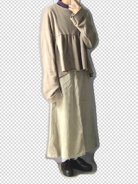 「e.r.g*（イーアールジー）のアイテム（トップス）」を使った、nnnowearさん（レディース・158cm）の春コーディネート