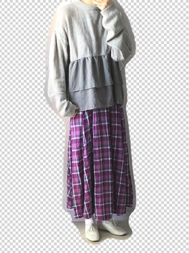 「milady（ミレディ）のアイテム」を使った、nnnowearさん（レディース・158cm）の春コーディネート