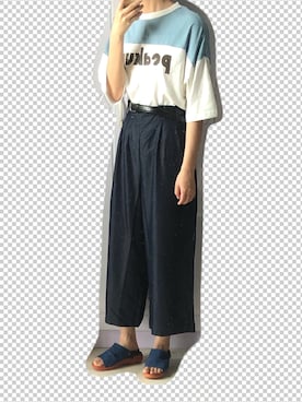 「BOBSON（ボブソン）のアイテム」を使った、nnnowearさん（レディース・158cm）の春コーディネート
