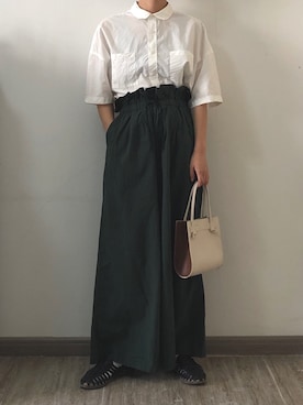 「HALIN（ハリン）のアイテム」を使った、nnnowearさん（レディース・158cm）の夏コーディネート