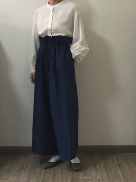 「PUBLUX（パブリュクス）のアイテム（バレエシューズ）」を使った、nnnowearさん（レディース・158cm）の秋コーディネート
