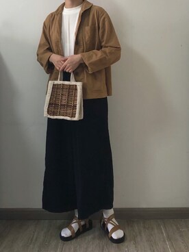 「LEPSIM（レプシィム）のベルトアツゾコサンダル　790591（サンダル）」を使った、nnnowearさん（レディース・158cm）の秋コーディネート