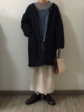 「koe（コエ）のアイテム（その他アウター）」を使った、nnnowearさん（レディース・158cm）の冬コーディネート
