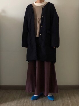 「koe（コエ）のアイテム（その他アウター）」を使った、nnnowearさん（レディース・158cm）の冬コーディネート