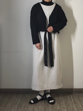 「PAPAPAPARK（パパパパーク）のアイテム（サンダル）」を使った、nnnowearさん（レディース・158cm）の春コーディネート