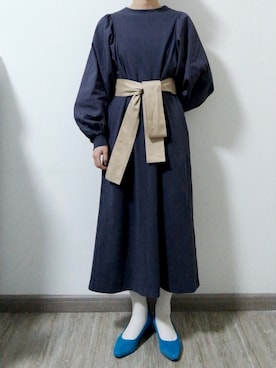 「RODEO CROWNS WIDE BOWL（ロデオクラウンズワイドボウル）のアイテム（その他アウター）」を使った、nnnowearさん（レディース・158cm）の春コーディネート