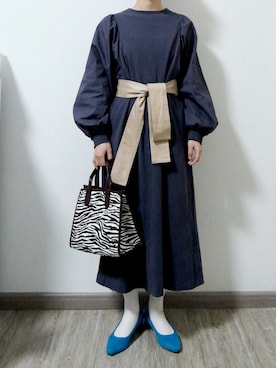 「RODEO CROWNS WIDE BOWL（ロデオクラウンズワイドボウル）のアイテム（その他アウター）」を使った、nnnowearさん（レディース・158cm）の春コーディネート