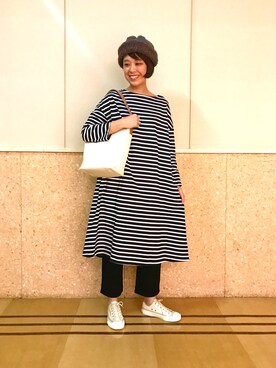 Orcival ロング フレアワンピース Stripe Womenを使った人気ファッションコーディネート Wear