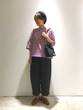 「orcival」｜「アイテム（ハンチング/ベレー帽）」を使った、うまもちさん（レディース・162cm）の夏コーディネート