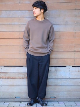 「marka（マーカ）の【marka】タックワイドパンツ（その他パンツ）」を使った、kyoheyさん（メンズ・178cm）の秋コーディネート